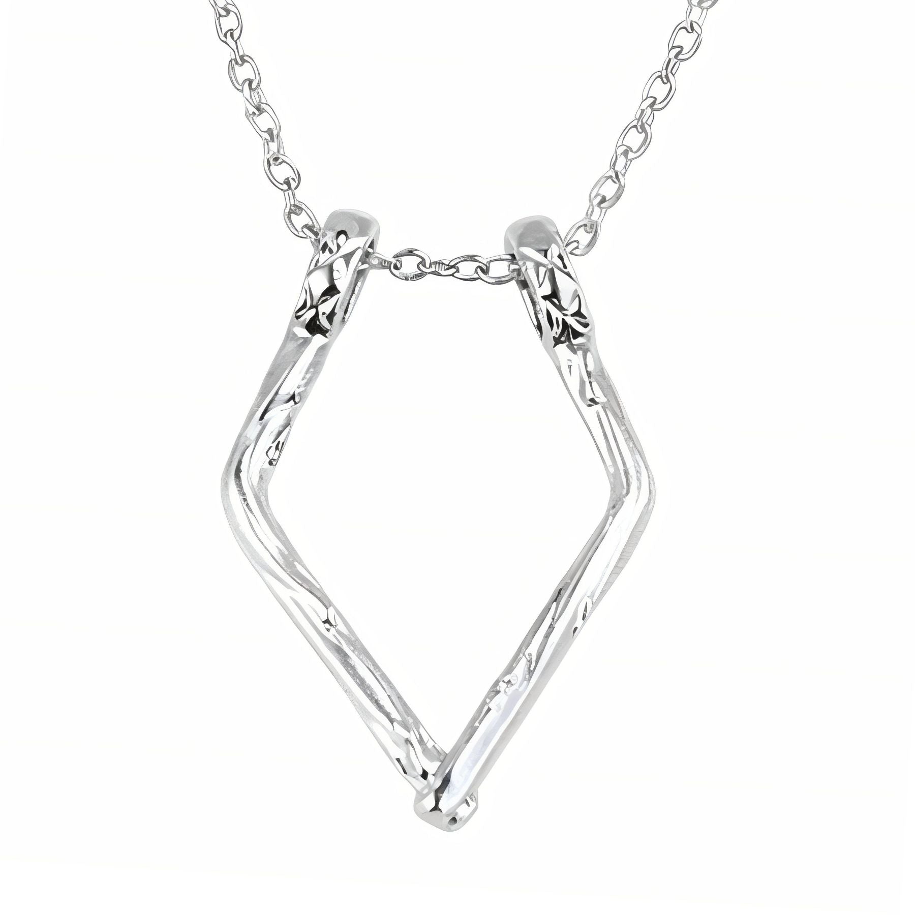 Collier porte bague pour femme, avec pendentif géométrique, en acier inoxydable, style moderne et épuré