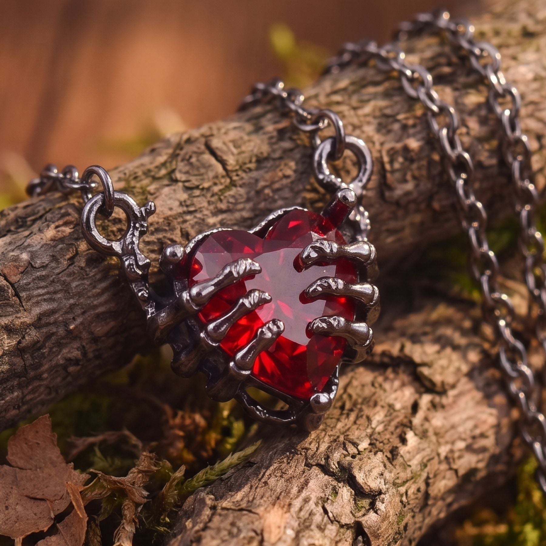 Dark-Romance-Gothic-Halskette für Damen, aus Zinklegierung