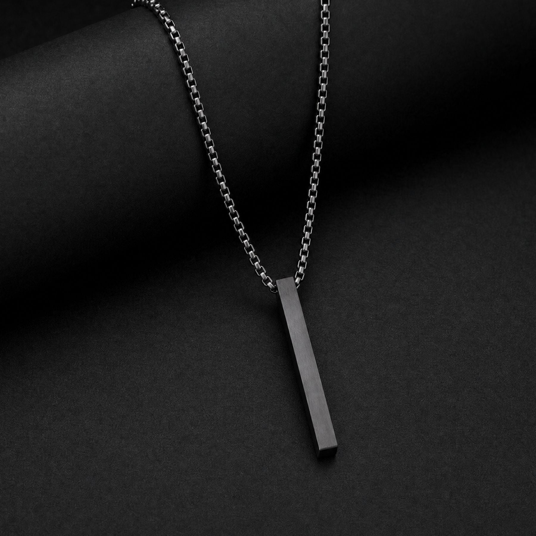 Collier pendentif géométrique pour homme, en acier inoxydable, style minimaliste
