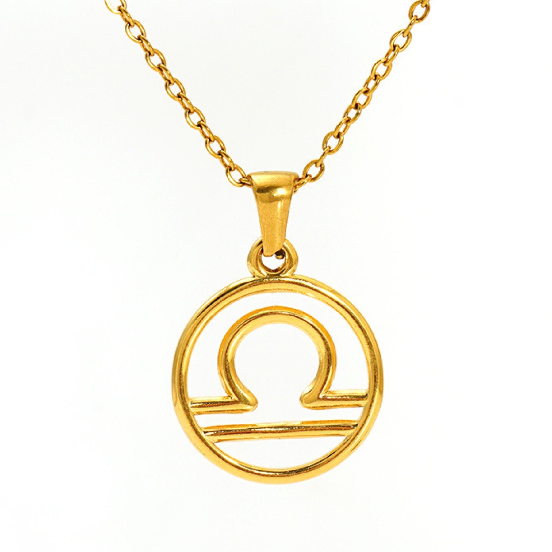 Collier signe astrologique femme, pendentif zodiaque en acier inoxydable plaqué or, style minimaliste