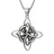 Collier nœud celtique unisexe, en acier inoxydable argenté, style gothique