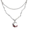 Collier gothique multi-rangs pour femme, en alliage métallique, avec pendentif croissant de lune