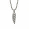 Collier pendentif plume pour homme, en acier inoxydable argenté, style minimaliste et intemporel