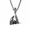 Collier pendentif hache viking Valknut pour homme, en acier inoxydable, motif nordique géométrique