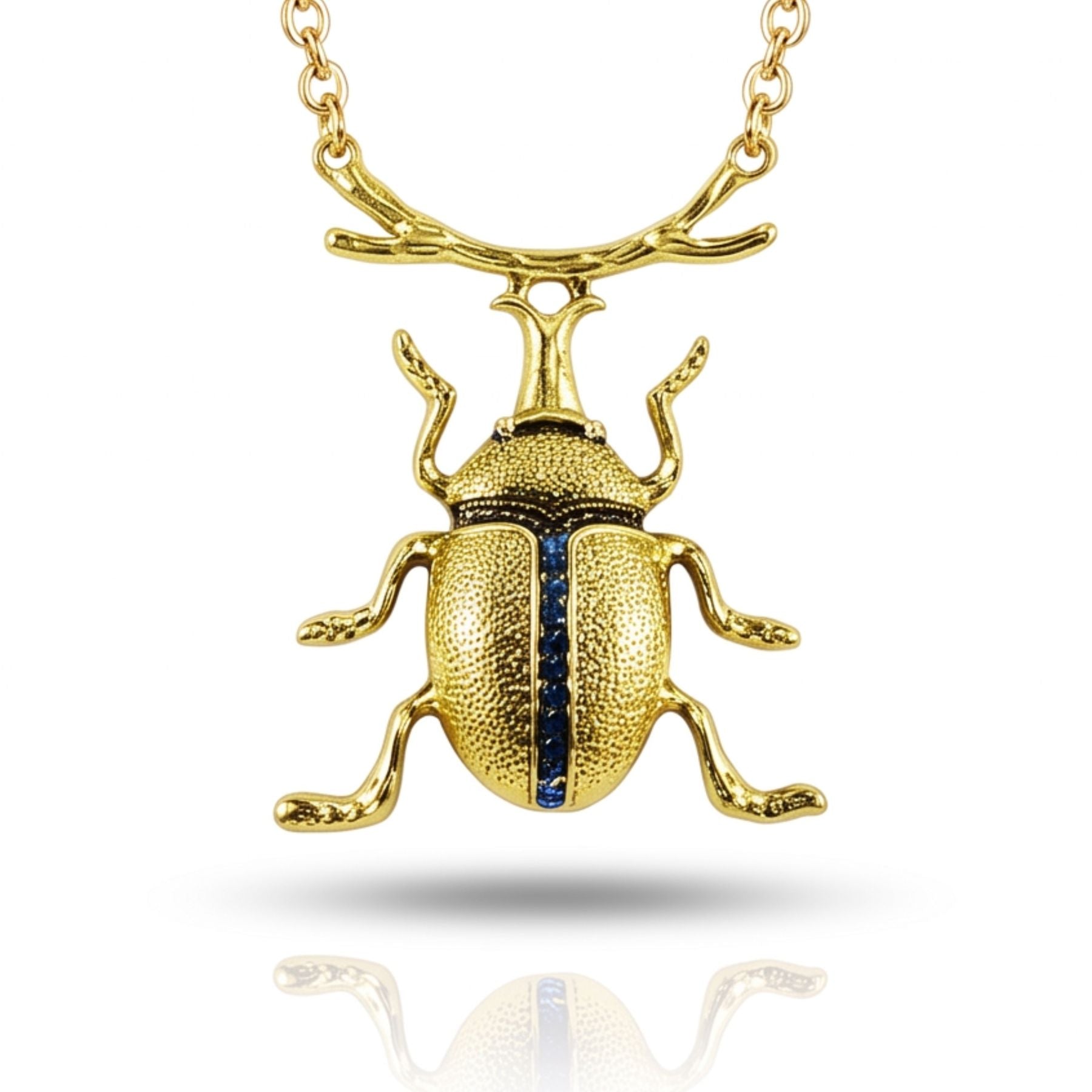 Goldener Skarabäus-Halskette für Damen, aus Zinklegierung, im Gothic-Stil