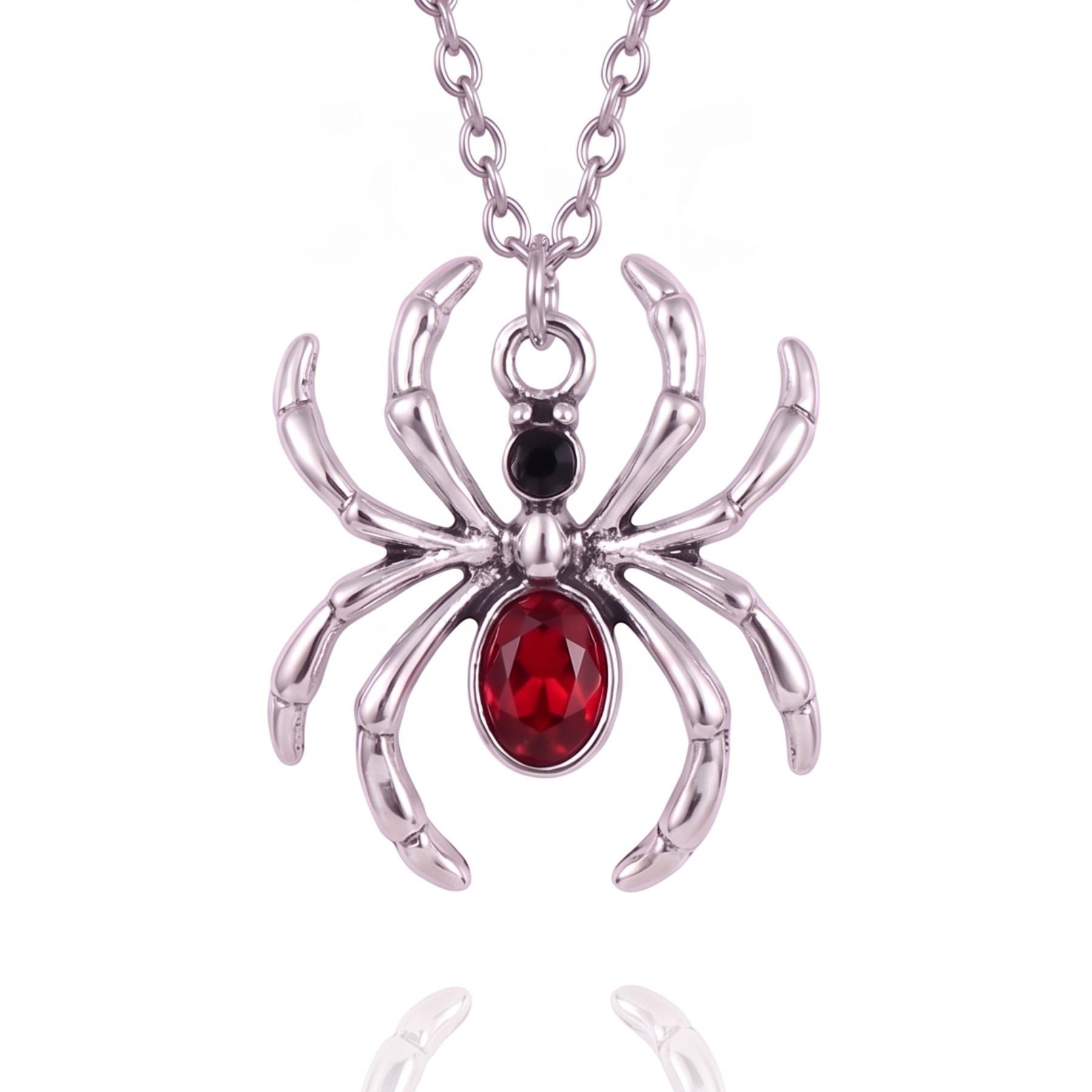 Collier araignée pour femme, en alliage de zinc, avec pierre intégrée