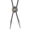 Bolo tie western, médaillon étoile shérif vintage, cordon noir tressé, finition bronze ou argent