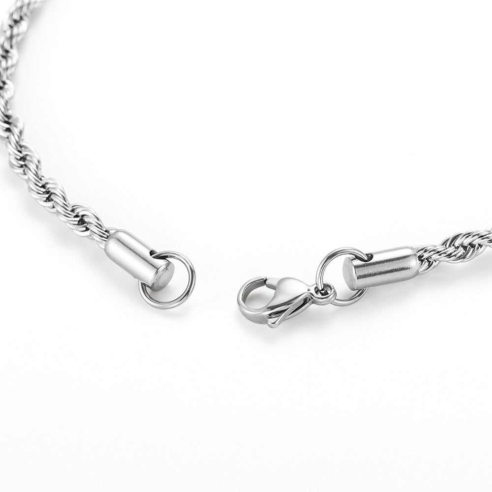 Chaine corde 4 mm en acier inoxydable, modèle Canyon