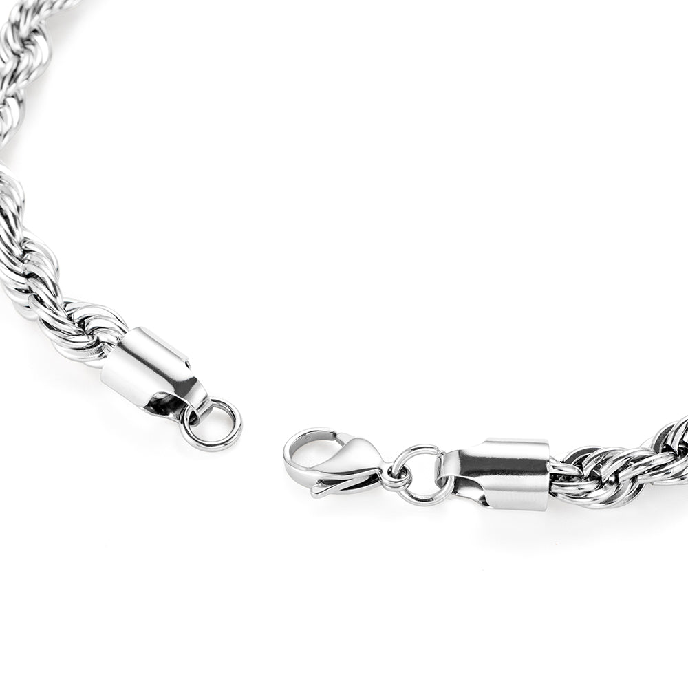 Chaine corde 8 mm en acier inoxydable, modèle Canyon