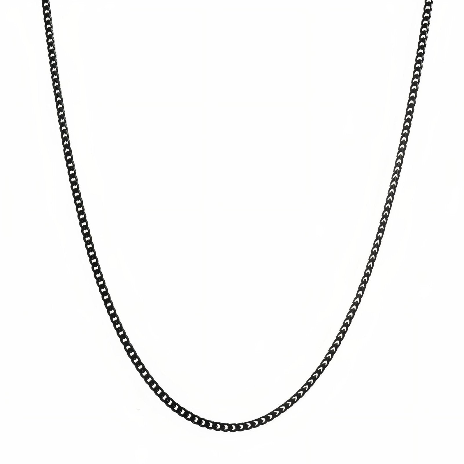 Chaine cubaine 2,5 mm en acier inoxydable, fermoir mousqueton, style contemporain, pour hommes, modèle Domingo