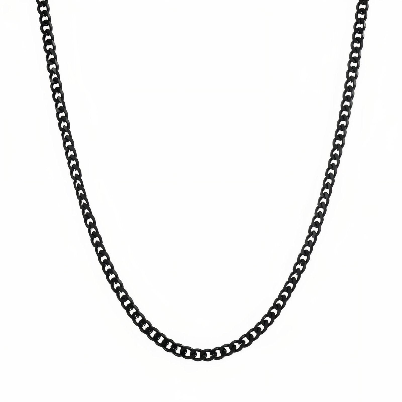 Chaine cubaine 4 mm en acier inoxydable, fermoir mousqueton, style urbain, pour hommes, modèle Domingo