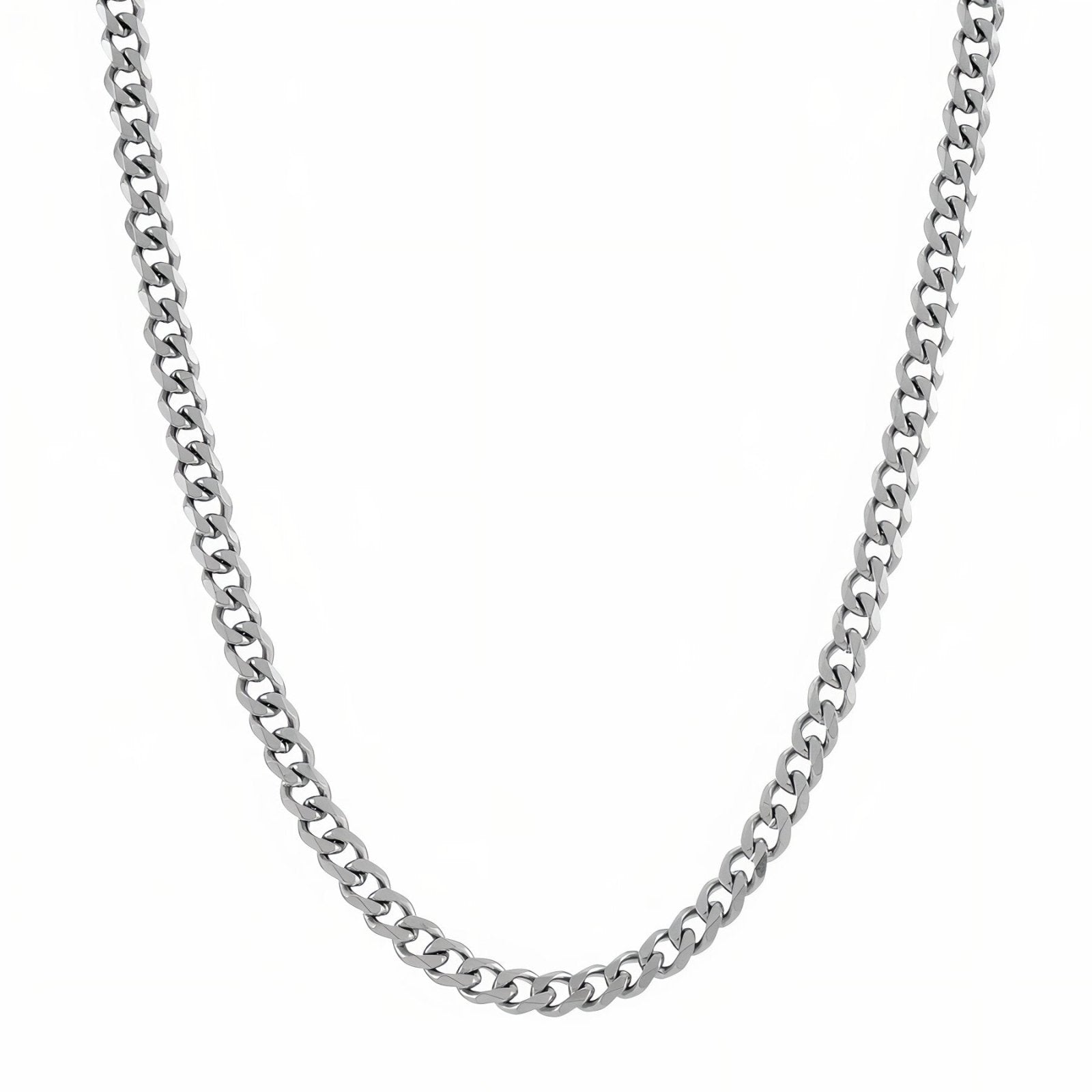 Chaine cubaine 6 mm en acier inoxydable, fermoir mousqueton, style affirmé pour hommes, modèle Domingo