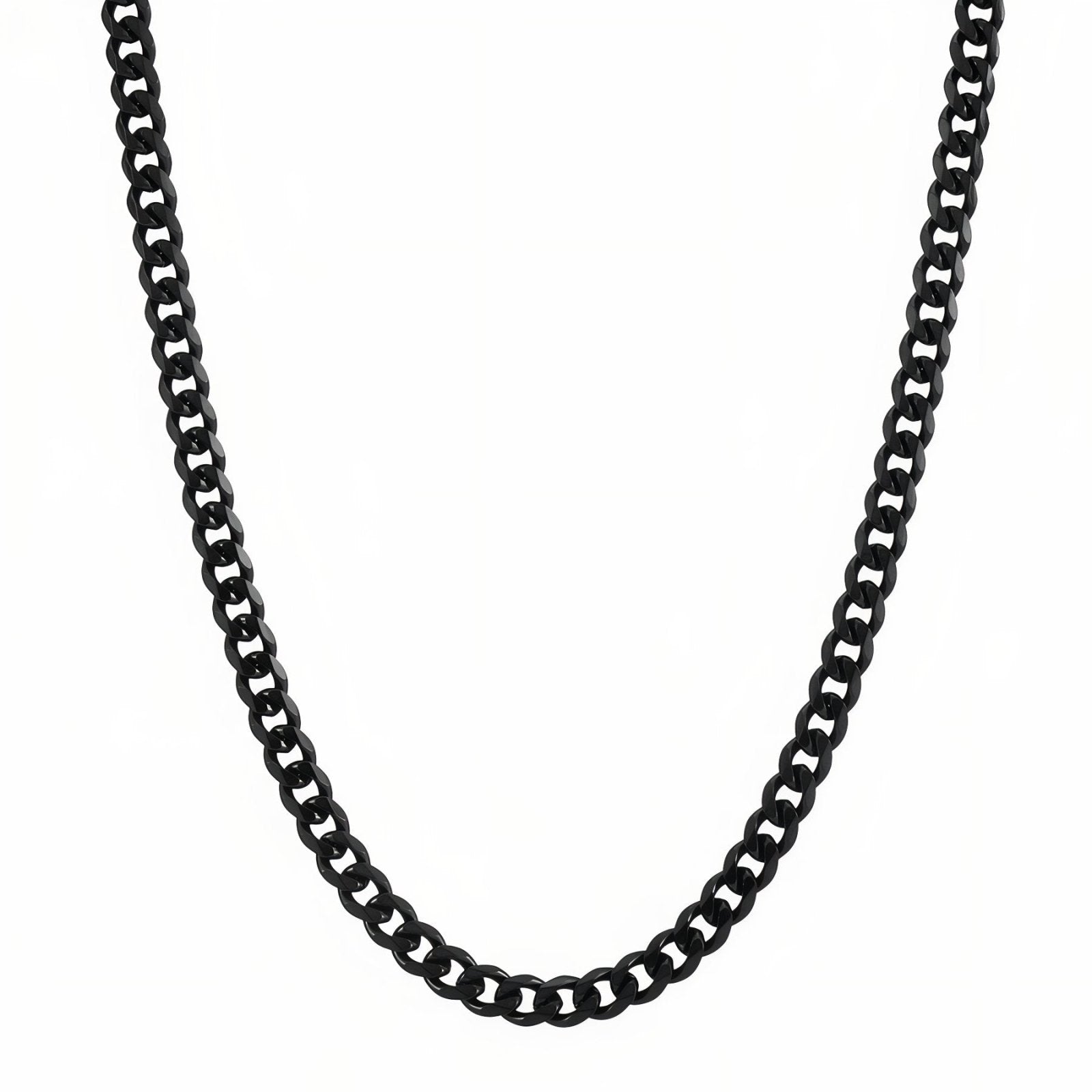 Chaine cubaine 6 mm en acier inoxydable, fermoir mousqueton, style affirmé pour hommes, modèle Domingo