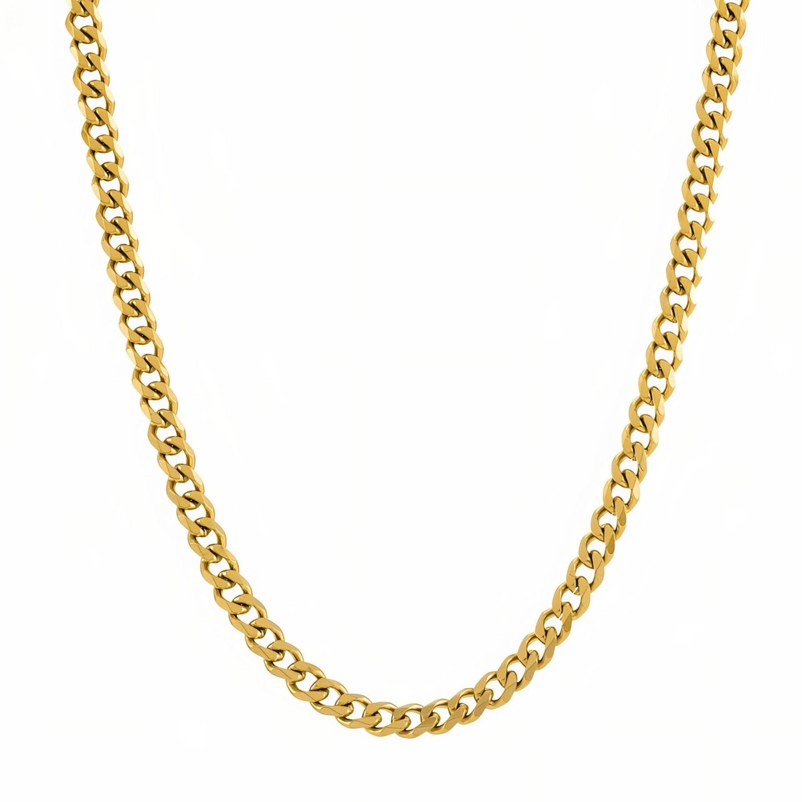 Chaine cubaine 6 mm en acier inoxydable, fermoir mousqueton, style affirmé pour hommes, modèle Domingo