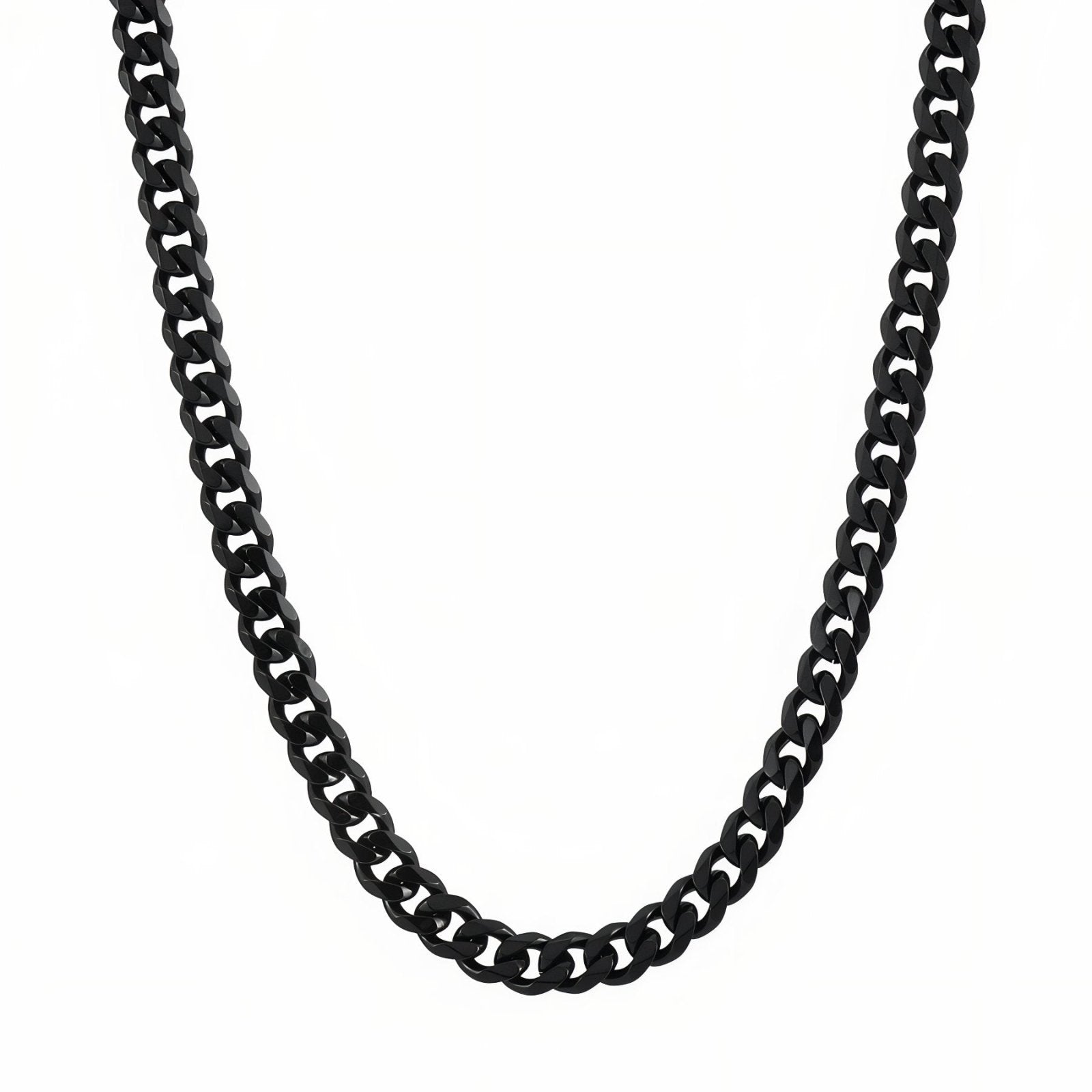 Chaine cubaine 8 mm en acier inoxydable, grosses mailles, style urbain pour hommes, modèle Domingo
