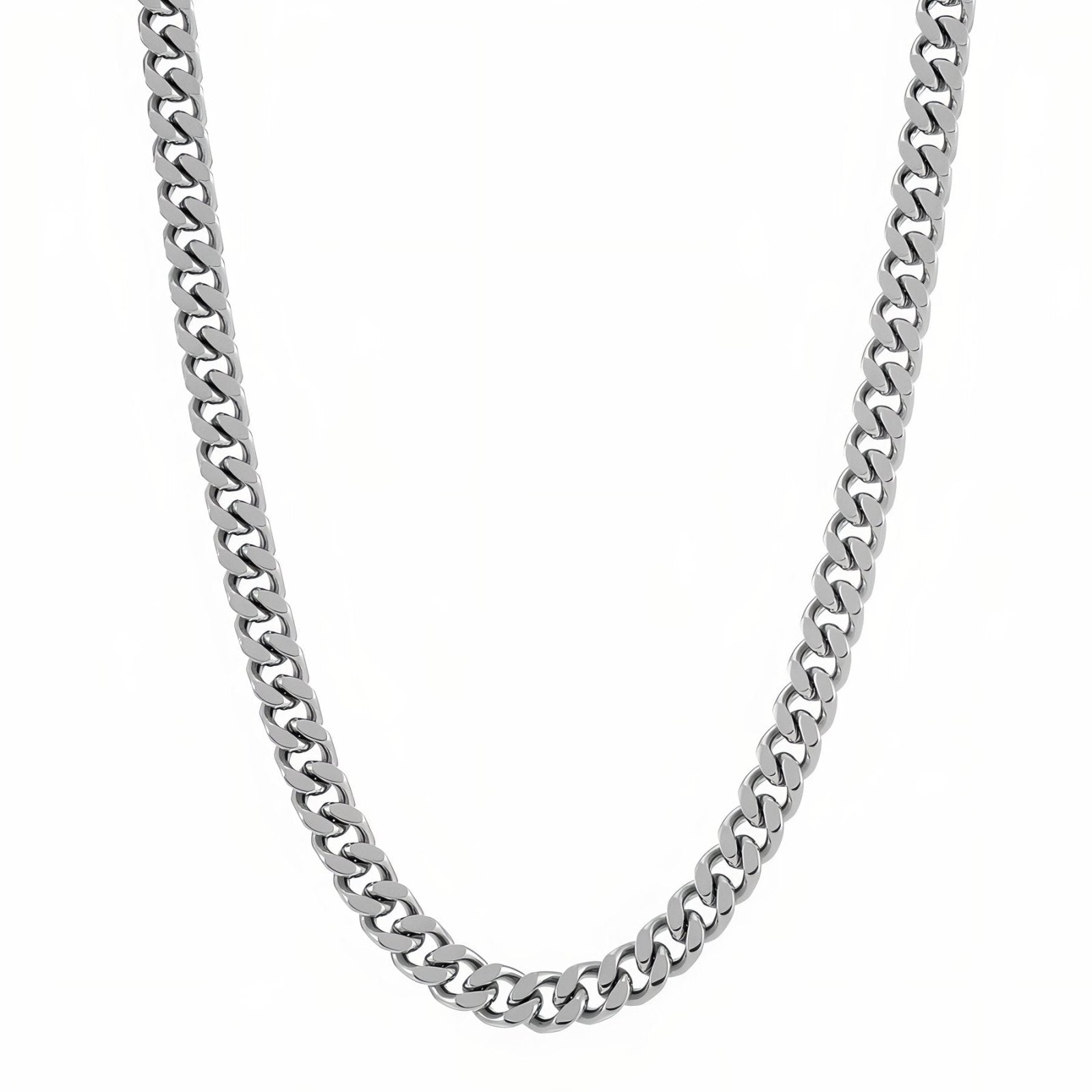 Chaine cubaine 8 mm en acier inoxydable, grosses mailles, style urbain pour hommes, modèle Domingo