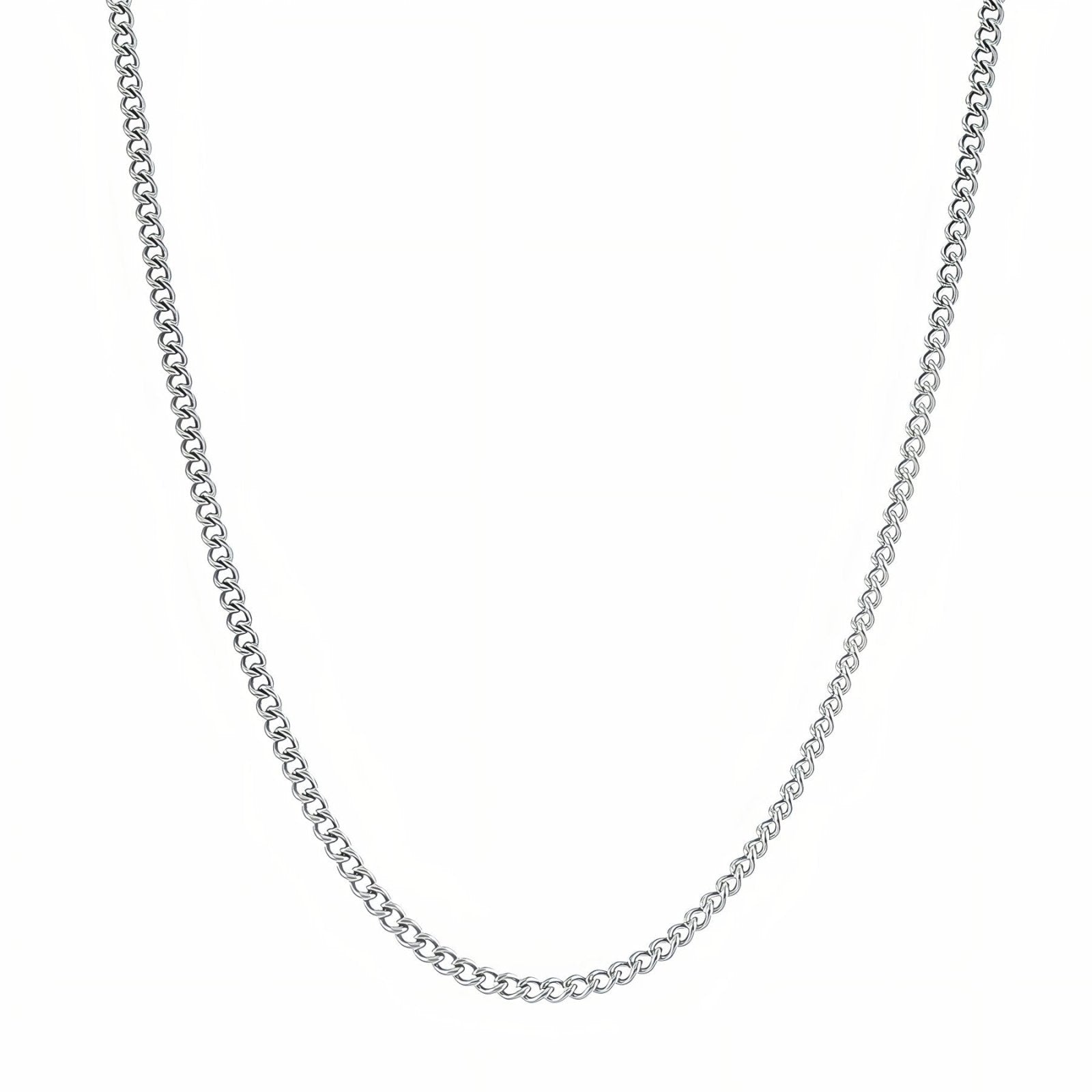 Chaîne gourmette 4 mm pour homme, en acier inoxydable, modèle Tonio