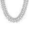 Chaîne maille européenne, design ajouré doré ou argenté, collier sculptural pour femme affirmé, modèle Gaïa