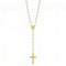 Chapelet collier catholique, avec perles blanches, en alliage métallique, avec croix chrétienne et vierge Marie