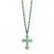 Chapelet collier croix translucide, avec perles en verre, bijou religieux