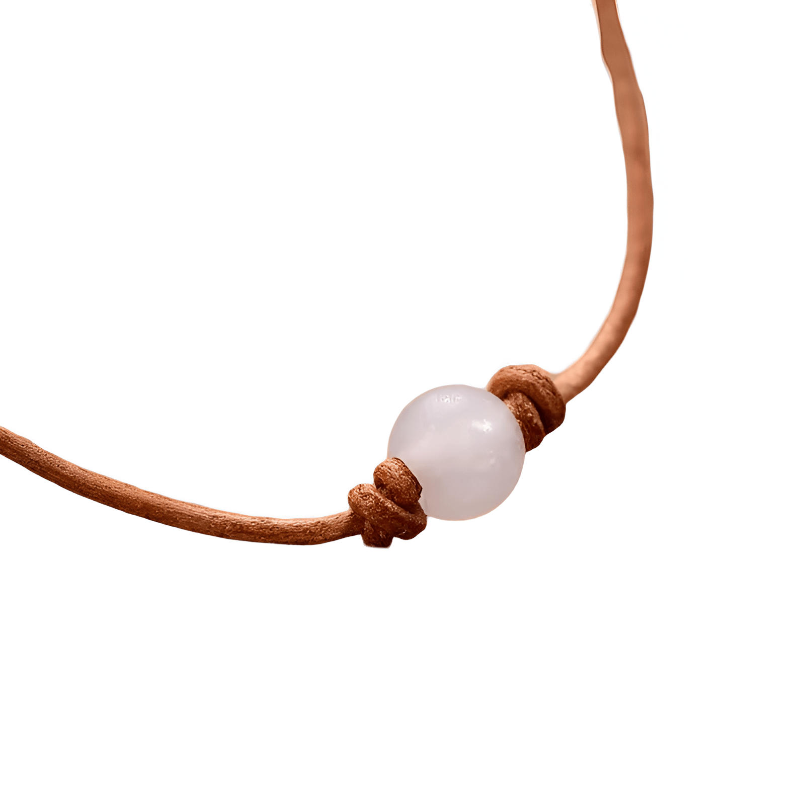 Choker en cordon et pierre naturelle, style bohème pour femme, modèle Nami