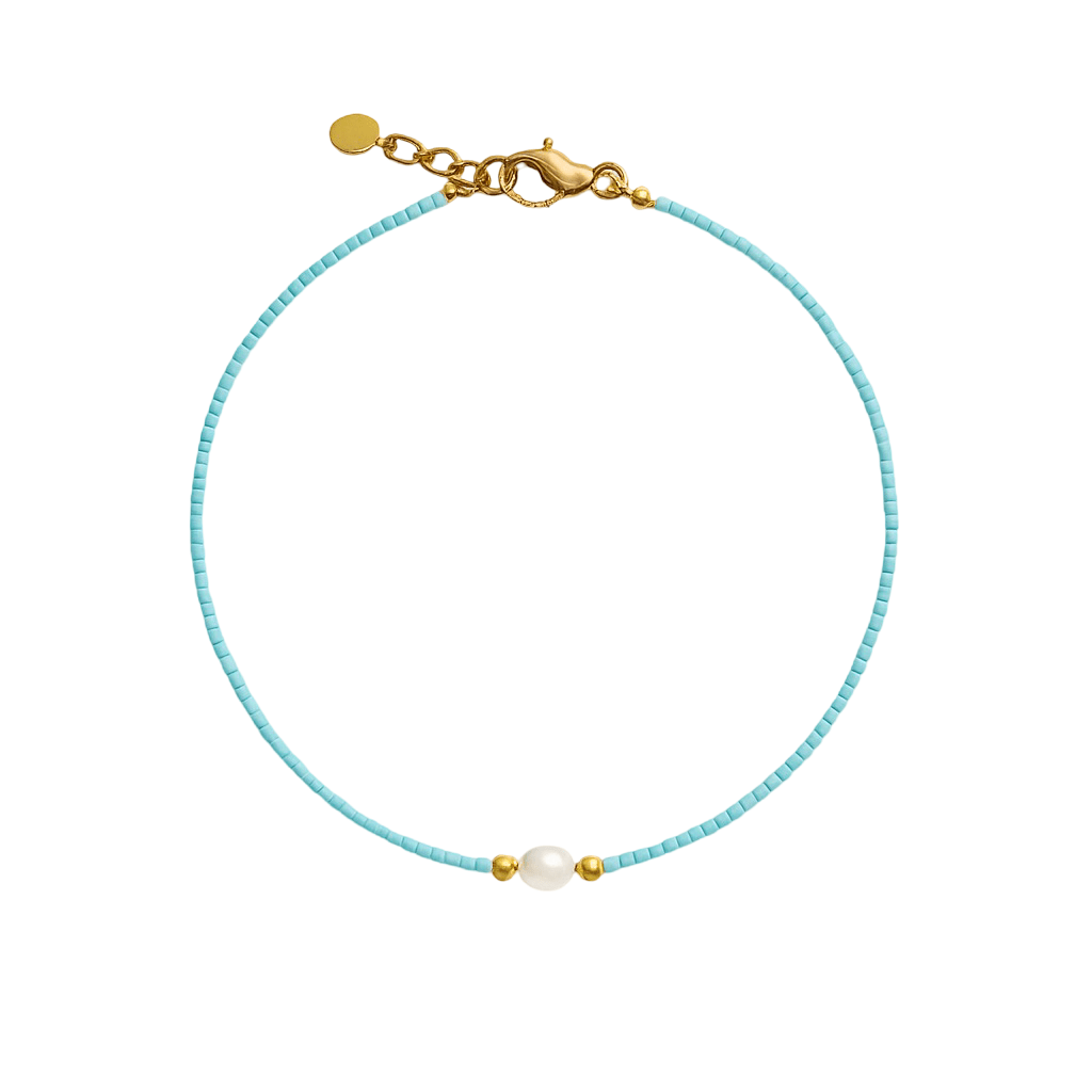 Choker en perles de verre colorées et perle naturelle, bijou estival et tendance, modèle Joy