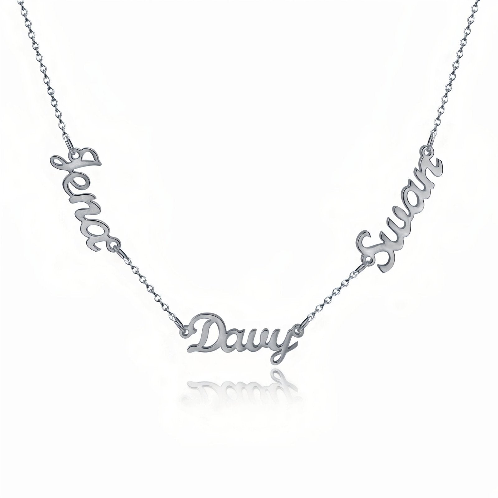 Collier à graver, 1 à 5 prénoms, en acier inoxydable 18K, modèle Memories