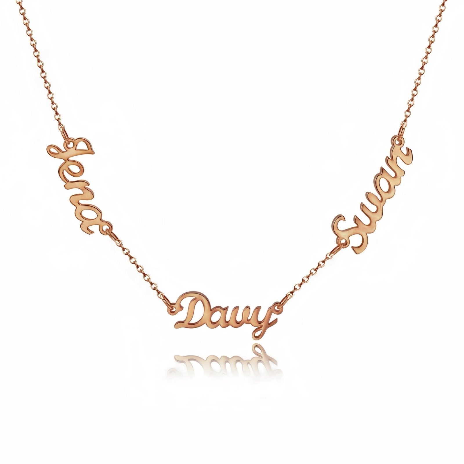 Collier à graver, 1 à 5 prénoms, en acier inoxydable 18K, modèle Memories