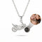 Collier à pendentif moto, projection photo personnalisée, idée cadeau
