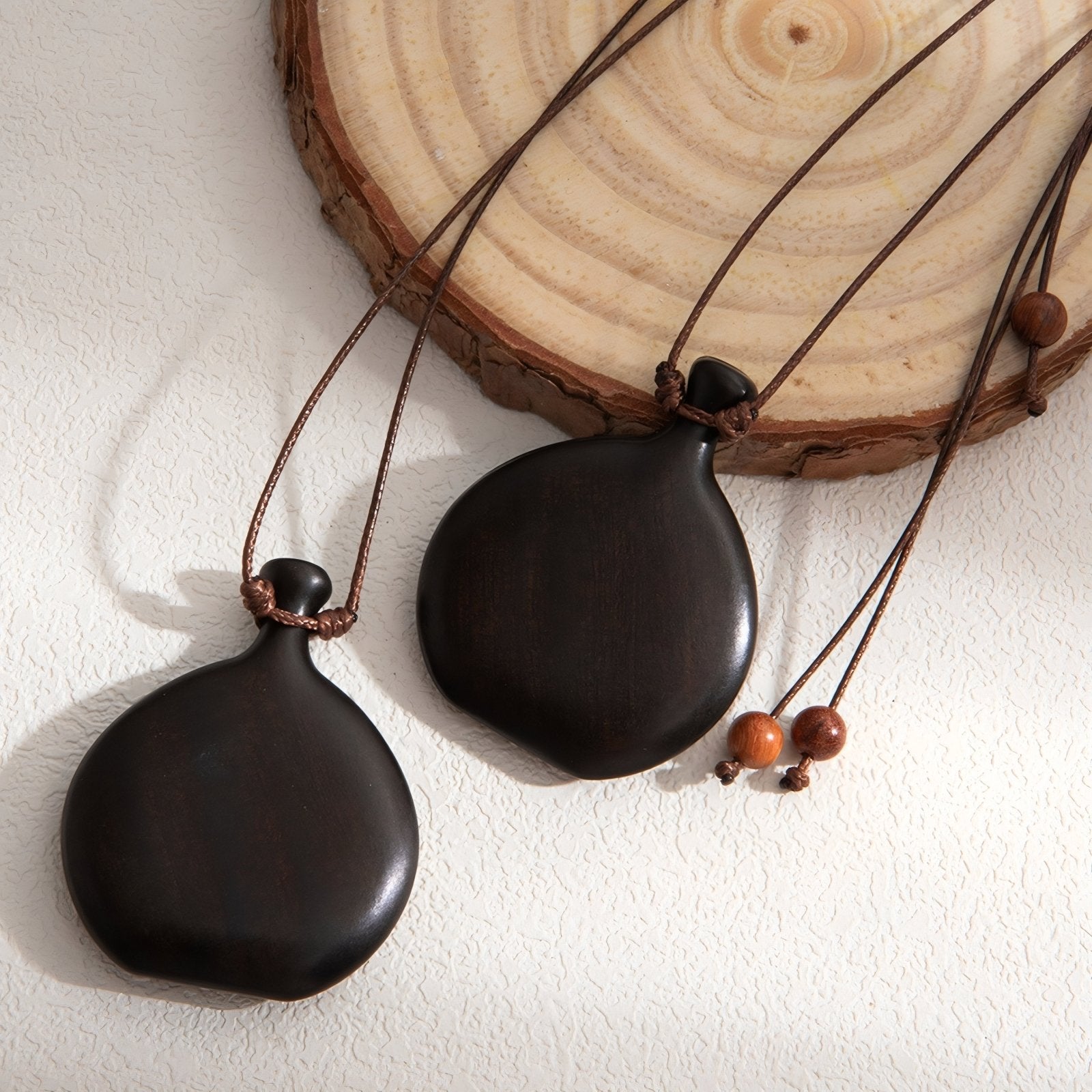 Collier africain en bois naturel, avec pendentif ethnique rétro pour femme, cordon ajustable