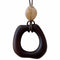 Collier africain en bois naturel, avec pendentif géométrique ajouré et résine, cordon ajustable