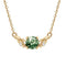 Collier agate verte pour femme, en argent 925, motif floral