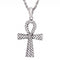 Collier ankh argent pour homme, en acier inoxydable, style égyptien