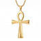 Collier ankh unisexe, en acier inoxydable, avec pendentif croix égyptienne