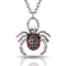 Collier araignée pour femme, en alliage de zinc, argent vieilli