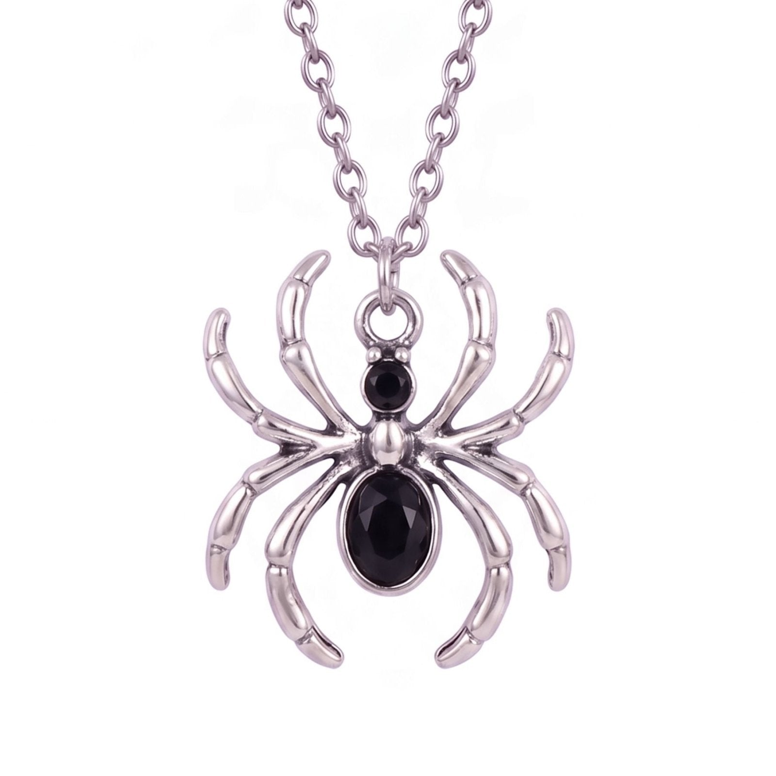 Collier araignée pour femme, en alliage de zinc, avec pierre intégrée