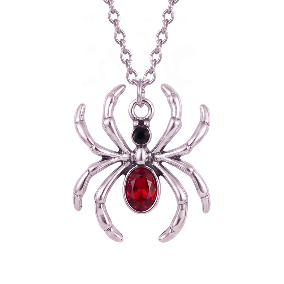 Collier araignée pour femme, en alliage de zinc, avec pierre intégrée