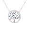 Collier arbre de vie en argent 925, pendentif rond serti de cristaux multicolores, chaîne fine pour femme, modèle Naya