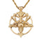 Collier baphomet satanique unisexe, en acier inoxydable doré, style gothique