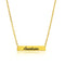 Collier barre personnalisée, gravure prénom ou message, en acier inoxydable, modèle Sophie