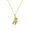 Collier bling bling petit ourson doré, serti de zircons colorés, style urbain tendance, modèle Ralphy