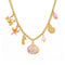 Collier bohème marin pour femme, en acier inoxydable doré, pendentif coquillage avec charms hippocampe et étoile de mer
