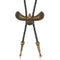 Collier bolo tie unisexe, ornement totem aigle en vol, cordon en cuir noir, style amérindien vintage