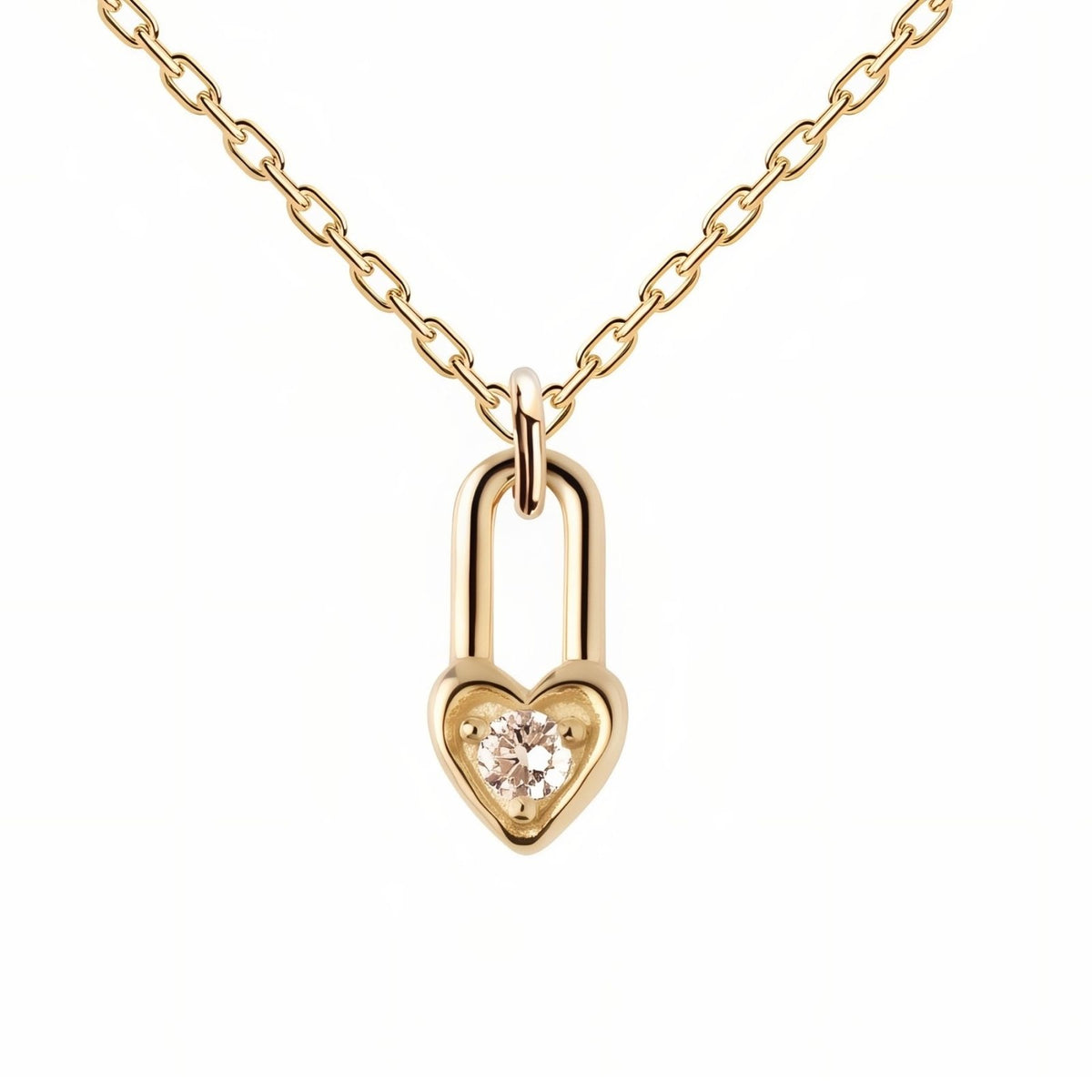 Collier cadenas cœur pour femme, en argent 925, style minimaliste