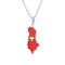 Collier carte d’Albanie unisexe, en acier inoxydable, pendentif émaillé rouge avec aigle bicéphale