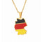 Collier carte d’Allemagne unisexe, en acier inoxydable, pendentif émaillé aux couleurs du drapeau allemand