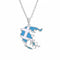 Collier carte de Grèce unisexe, en acier inoxydable, pendentif émaillé aux couleurs du drapeau grec