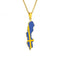 Collier carte de Suède unisexe, en acier inoxydable, pendentif émaillé aux couleurs du drapeau suédois