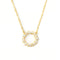 Collier cercle doré en argent 925, pavé de zircons, maille forçat élégante pour femme, modèle Mira