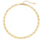 Collier chaîne pour femme, en acier inoxydable doré, maillons structurés au style minimaliste